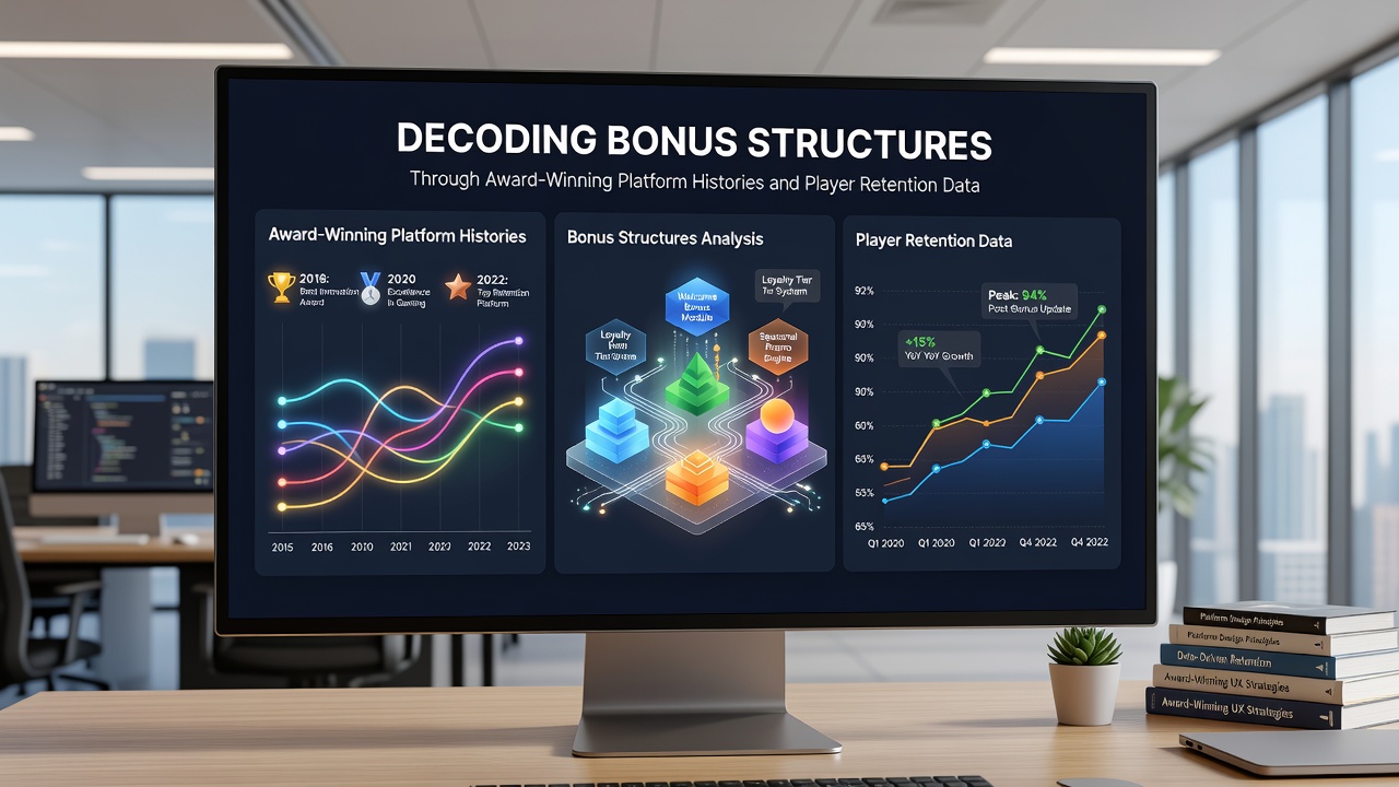 Player retention graphs and bonus structure timelines from award-winning platforms