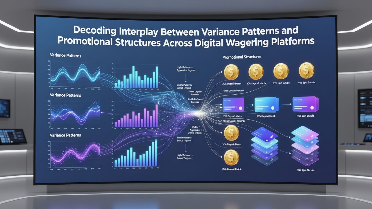 Analytics dashboard showing variance distribution charts next to active promotional campaign performance metrics
