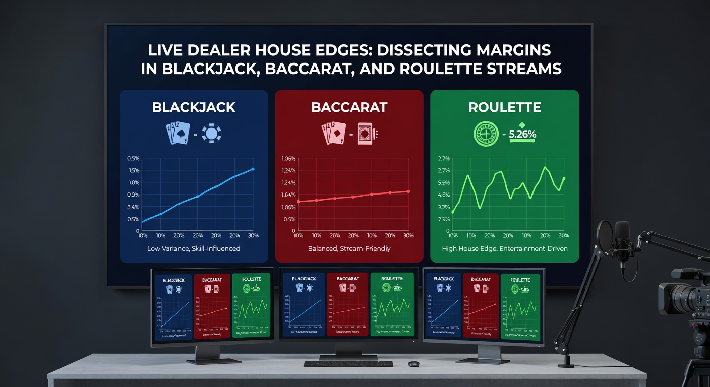Close-up of a live baccarat table stream showing dealt cards and scorecards, emphasizing commission structures that define house edges